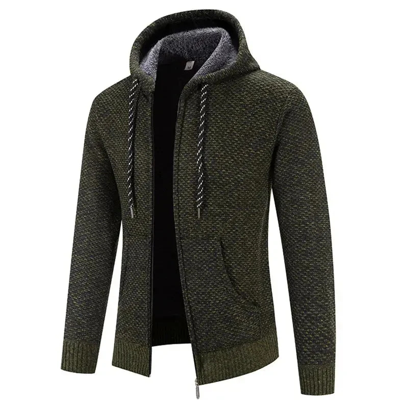 Heren Hoodie Comfortabel met Dubbele Capuchon en Geribbelde Manchetten