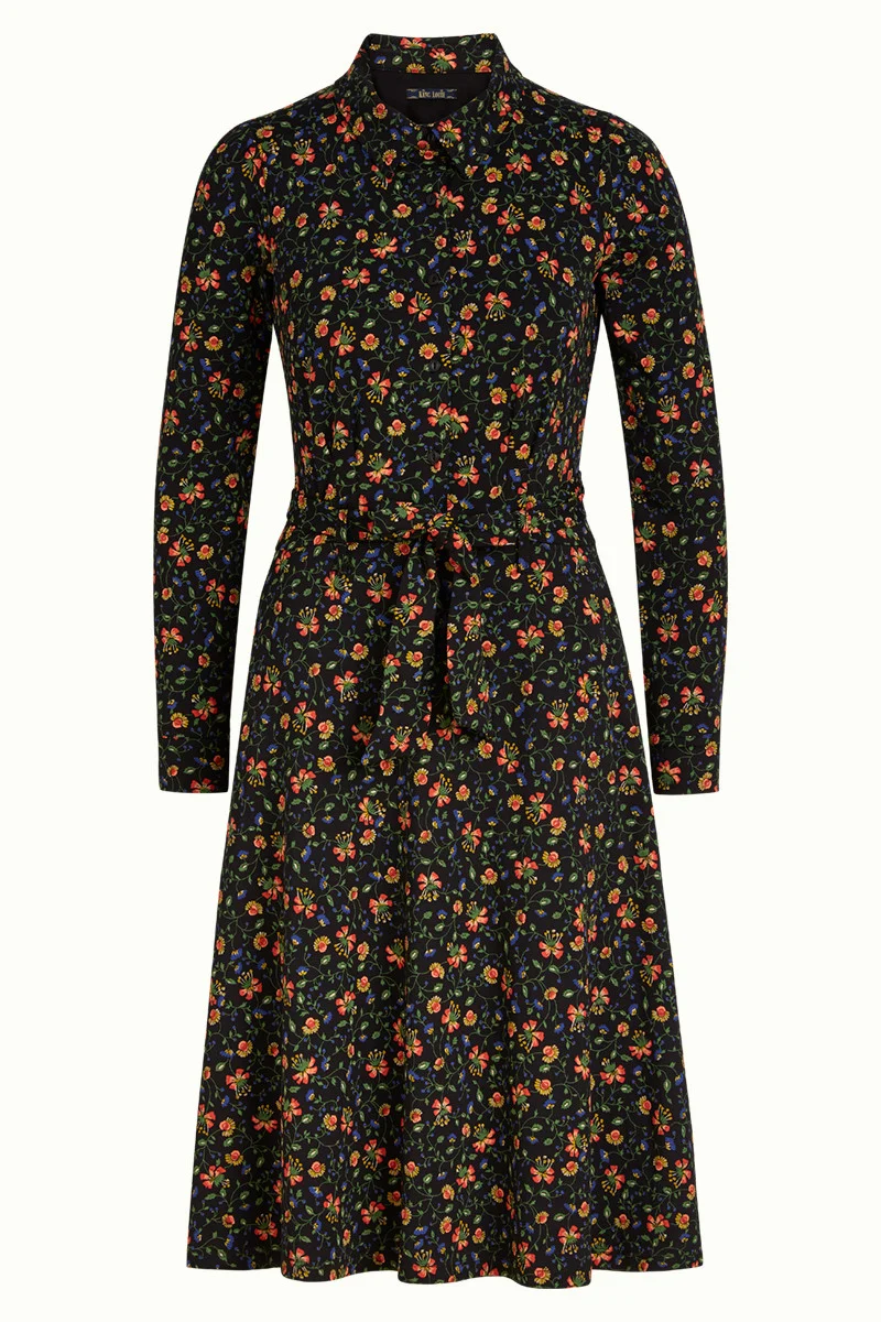 Overhemdjurk van duurzame viscose | King Louie Sheeva dress morena black