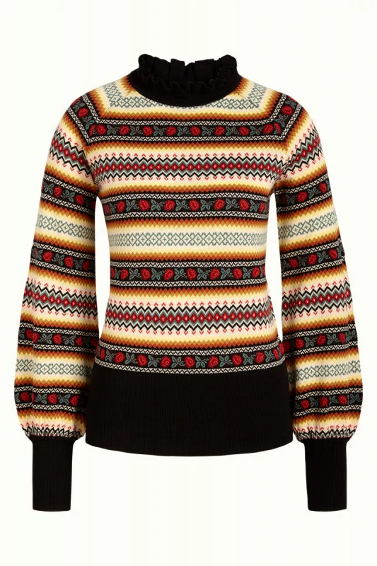 Gebreide trui van biologisch katoen | King Louie Izu sweater monty black