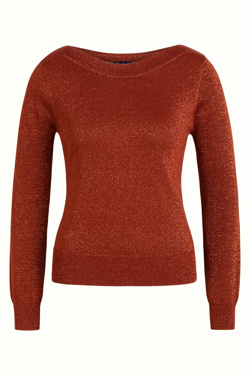 Top met lange mouw | King Louie Audrey top organic lapis pecan brown