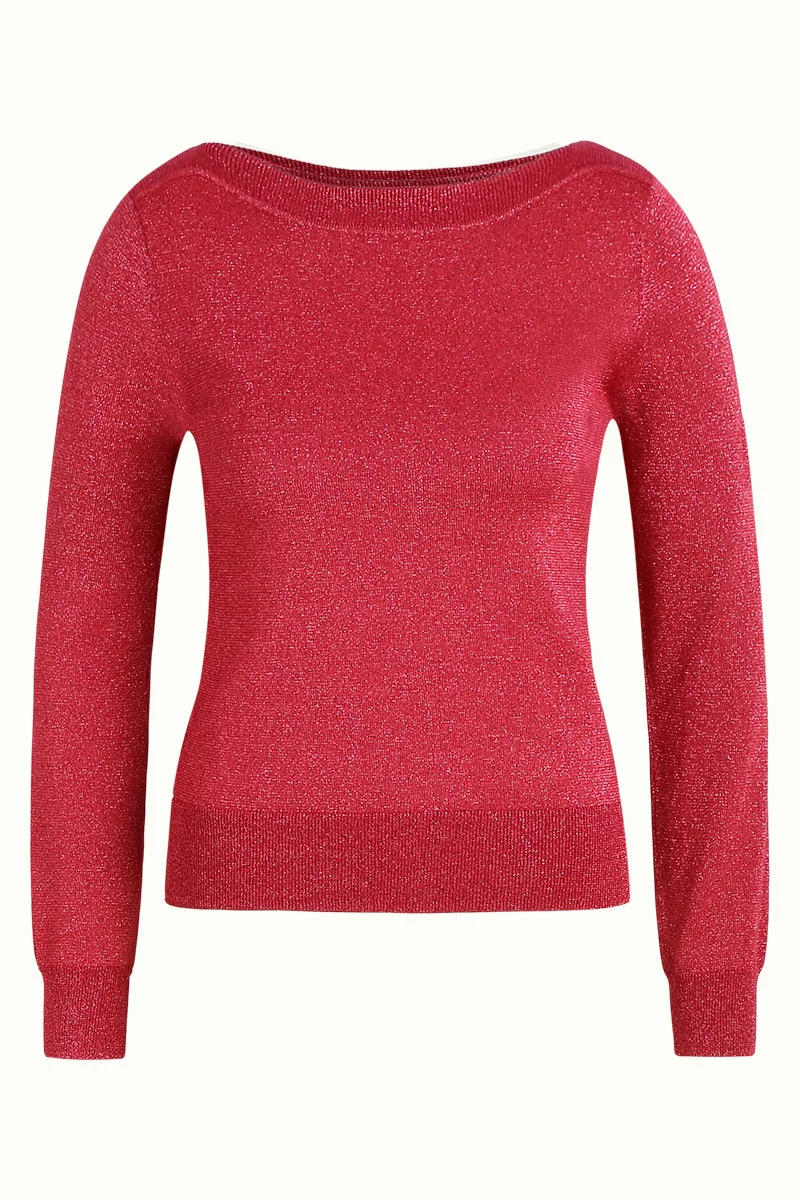 Roze top met glitters | King Louie Audrey top organic lapis lipstick pink