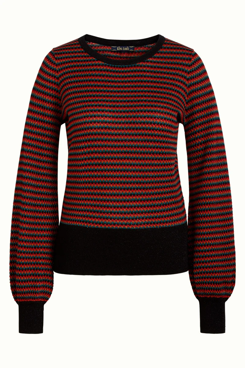 Trui met pofmouw | King Louie bell sleeve top cabaret black