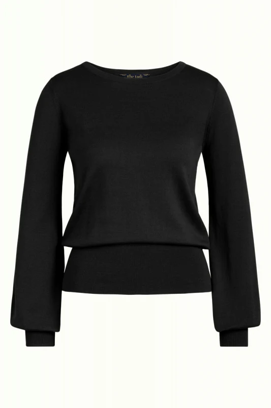 Trui van biologisch katoen | King Louie bell top cottonclub black