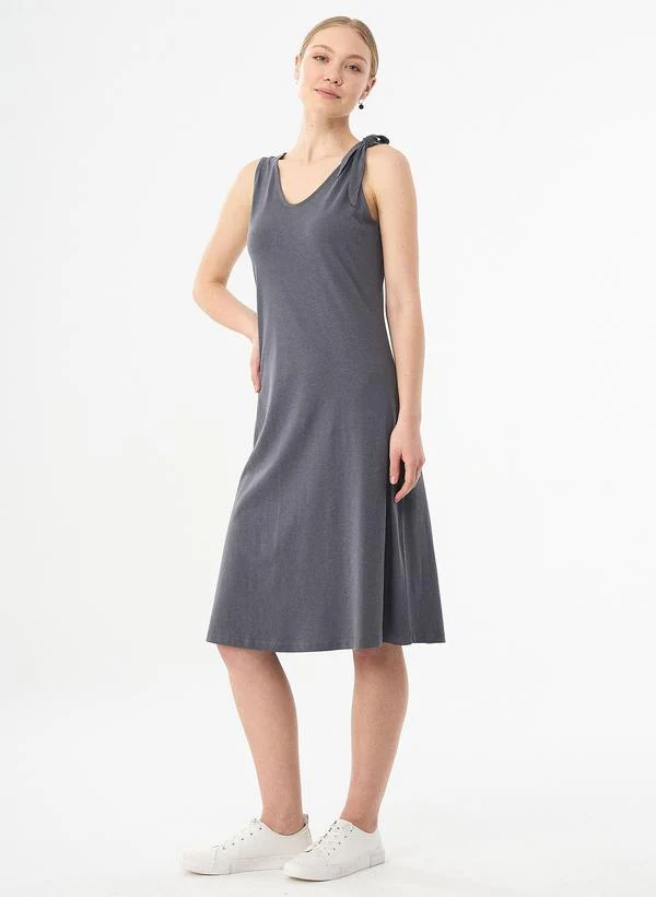 Grijze mouwloze jurk | Organication sleeveless dress shadow