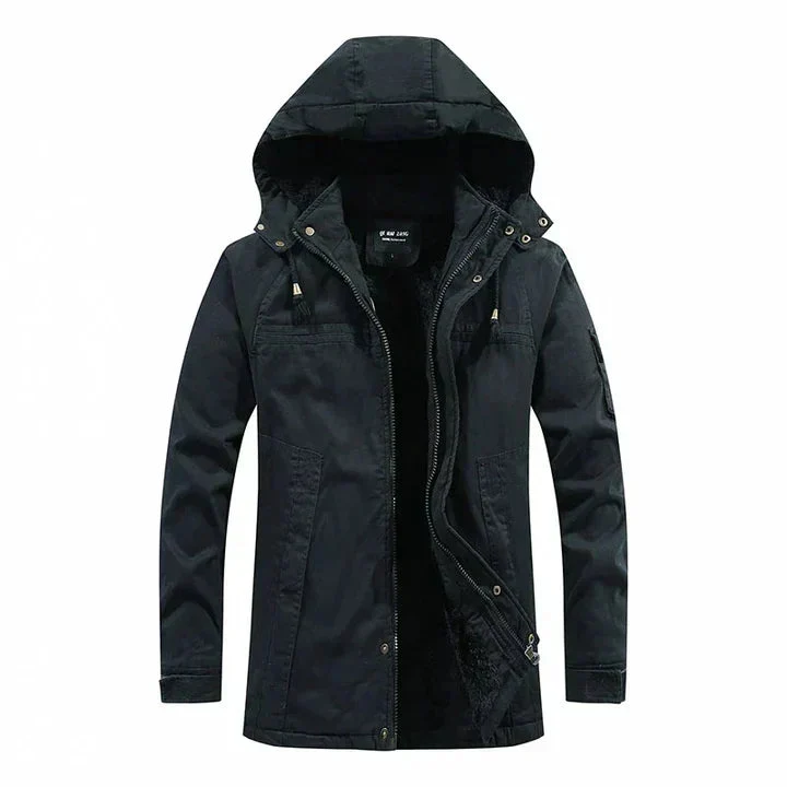 Heren Winterjas met Capuchon en Fleece Voering