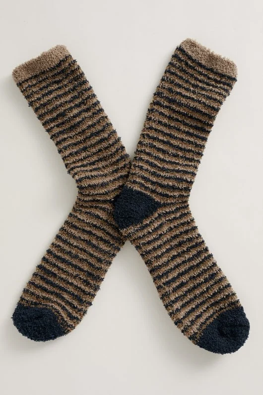 Zachte, warme herensokken | Seasalt Cornwall fluffies socks short men's ladder moonstone