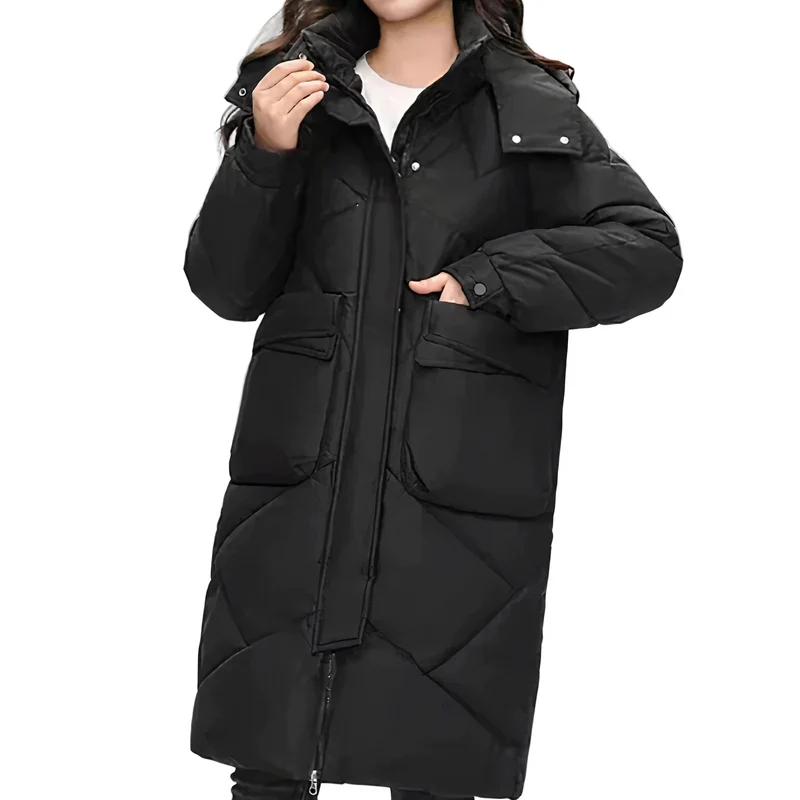 Dames Lange Jas Stijlvol en Warm