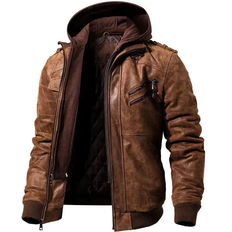 Heren Winterjas Met Capuchon Modern Design