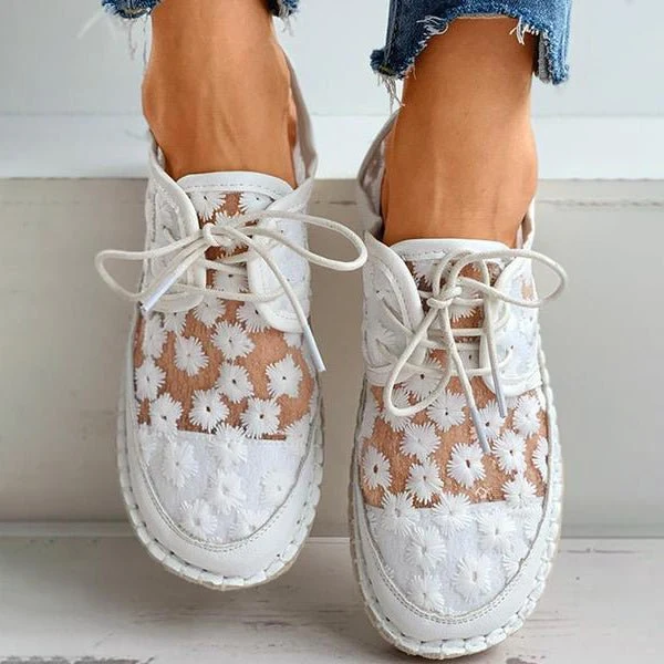 Orthopedische Geborduurde Sneakers dames - Liz
