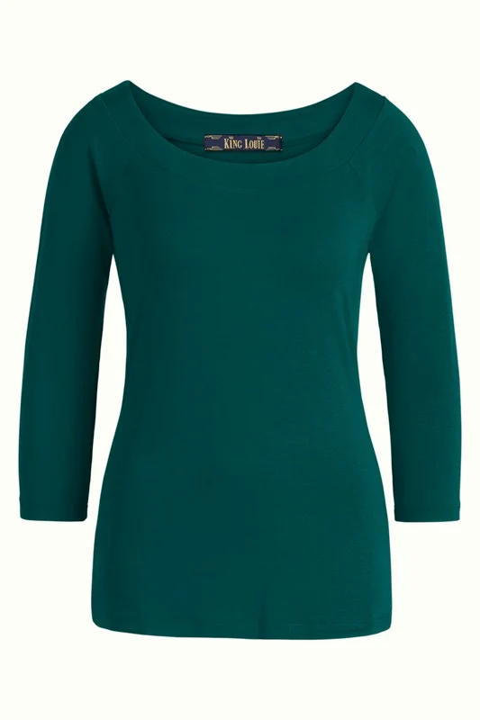 Top van viscose | King Louie Sarah top viscose lycra pine green