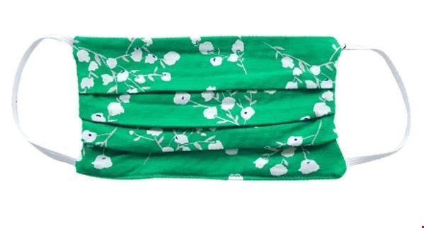 Groen Mondkapje Met Bloemenprint | Zilch Face Mask Blossom Apple