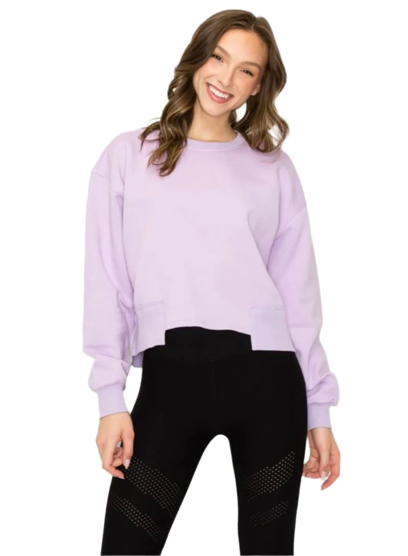 Dames Oversized Cropped Sweatshirt Casual