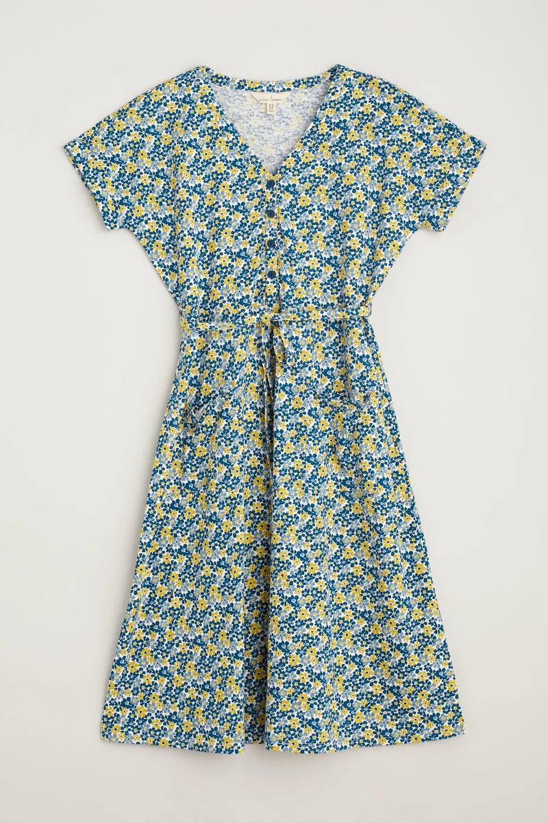 Bloemenjurkje | Seasalt Cornwall Coastwatch dress primrose blooms freshwater hay