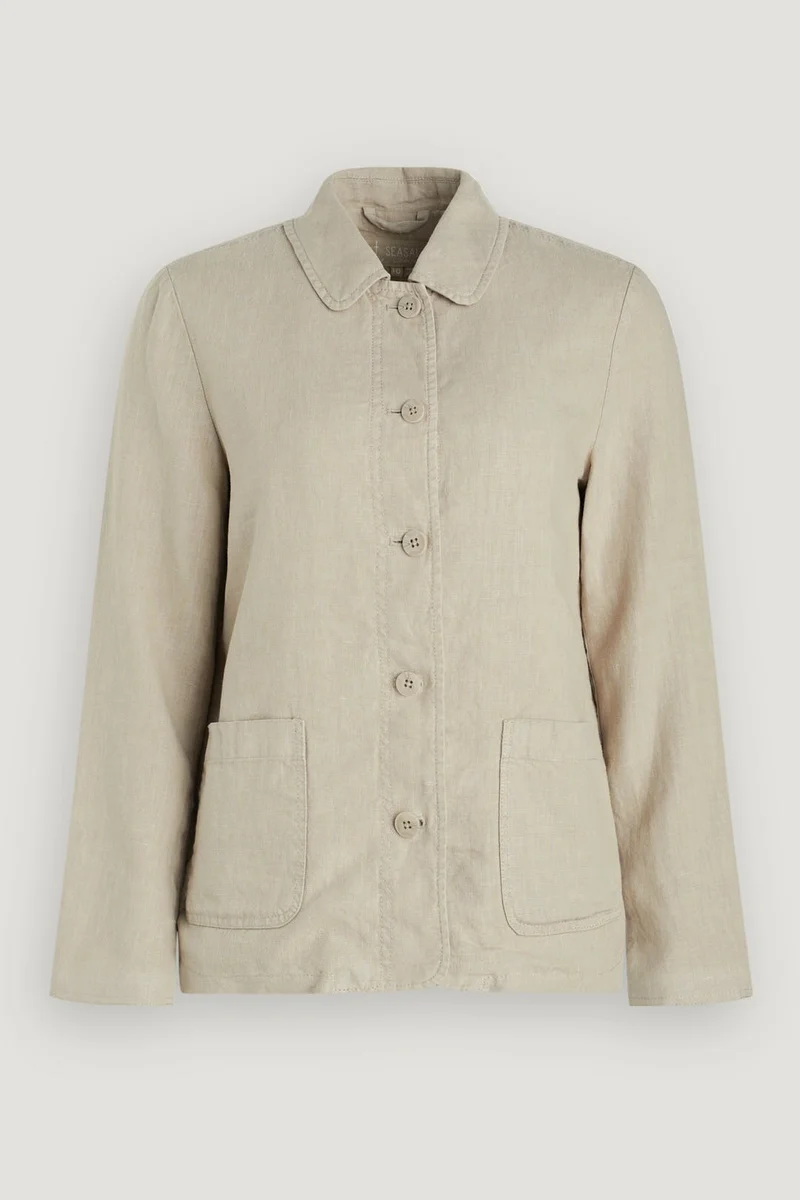 Linnen jacket | Seasalt Cornwall Coastal paddle jacket calico