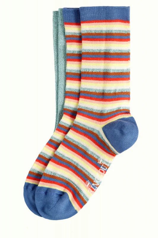 2 paar comfortabele sokken | King Louie Socks 2-pack daydream moonlight blue
