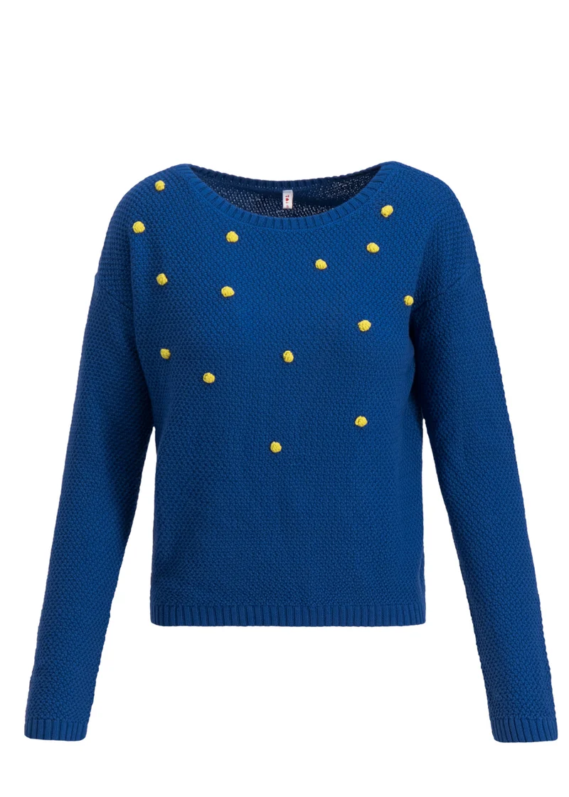 Blutsgeschwister Sea Promenade Pullover Bubbles Of Royal Blue