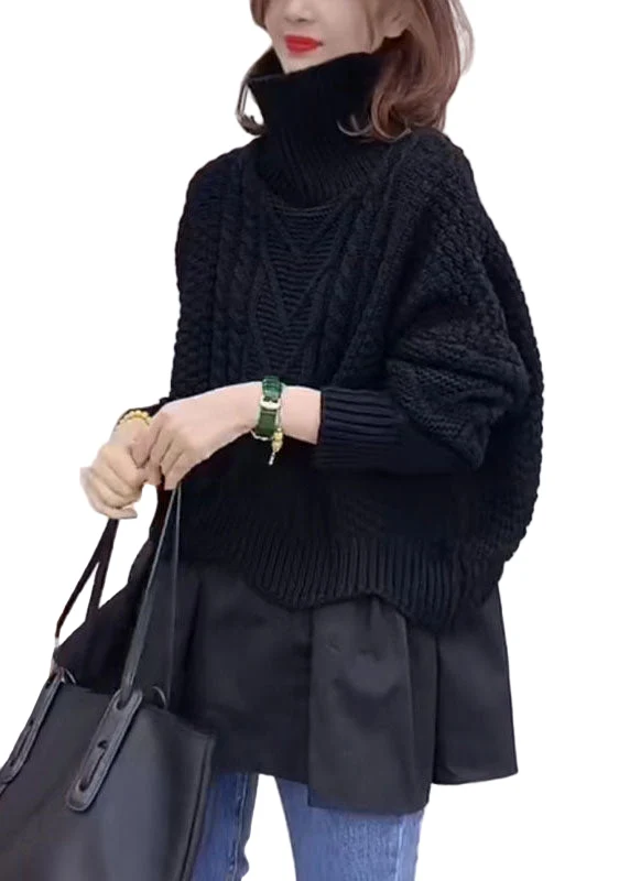 Dames Trui met Col en Gebreide Stijl voor de Winter