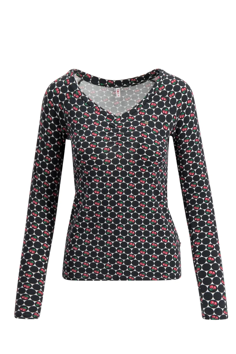 Blutsgeschwister Savoir Vivre Longsie Super Cherry Dot Black