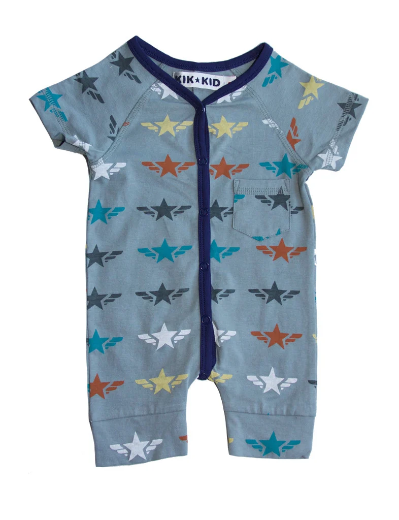 Kik Kid Romper Star Wings Light Blue