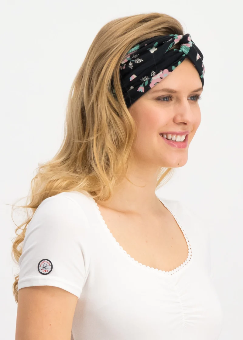 Blutsgeschwister Goodhairday Wrap Hairband Black Foxy Flower