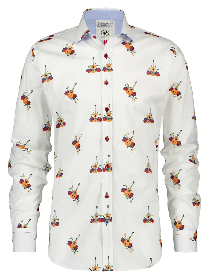 A Fish Named Fred Shirt Guitar White Multicolour