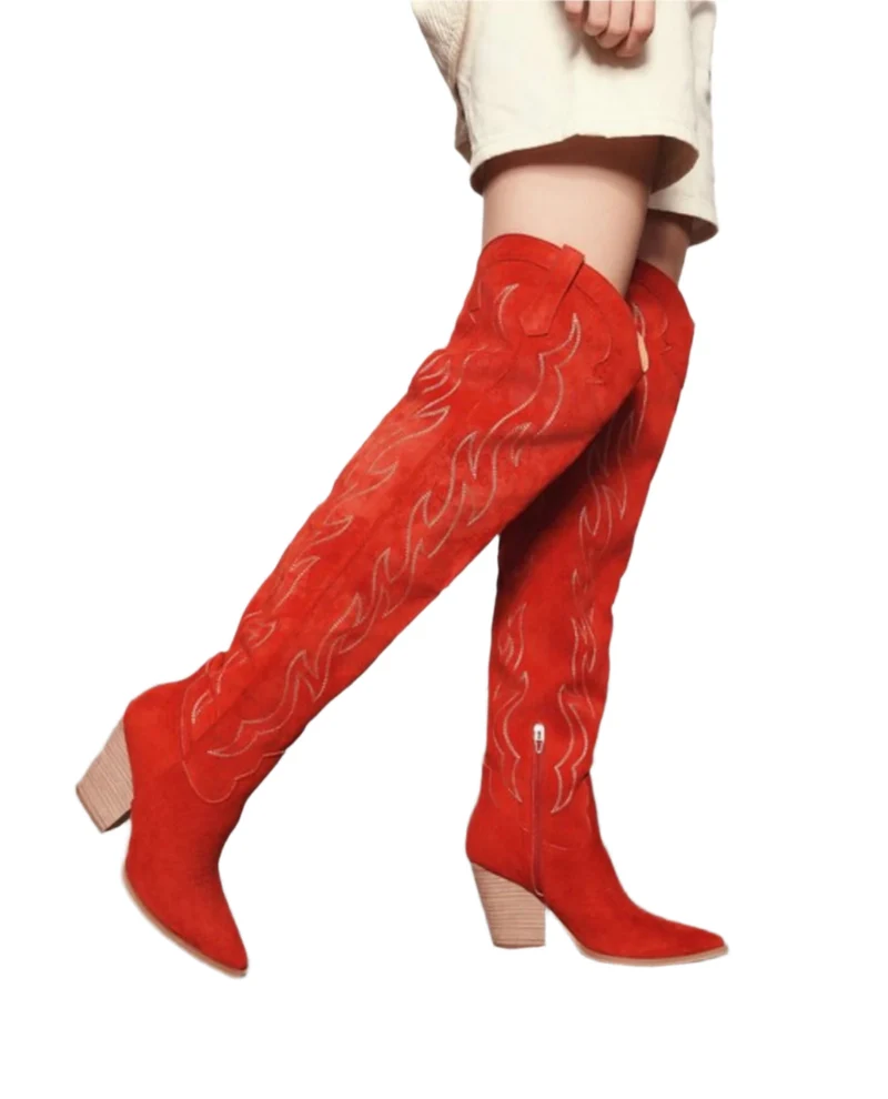 Dames Knie Hoge Western Boots