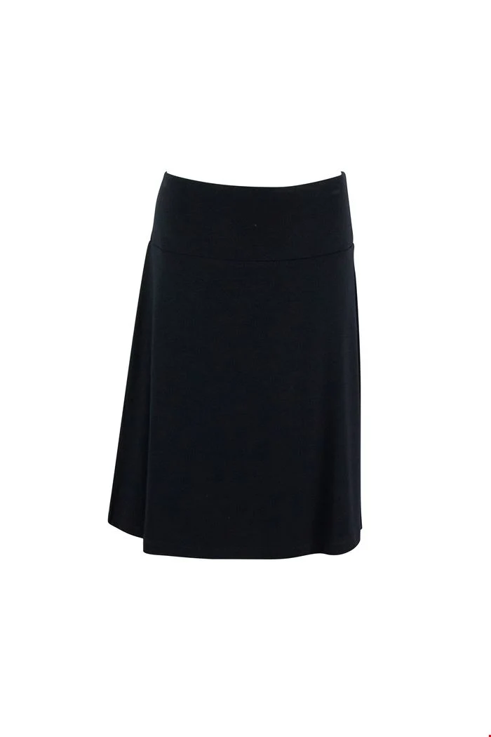 Zwart Basic Rokje Met Brede Tailleband | Zilch Skirt A-Line Black