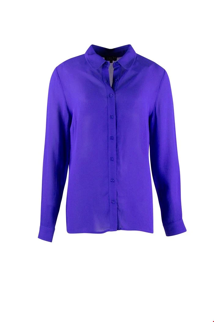 Blauwe Blouse Met Lange Mouwen | Zilch Blouse Long Sleeve Royal Blue