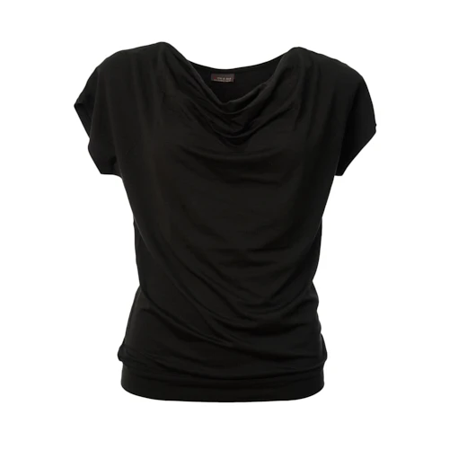Froy & Dind Shirt Mimi Summer Black Jersey Tencel