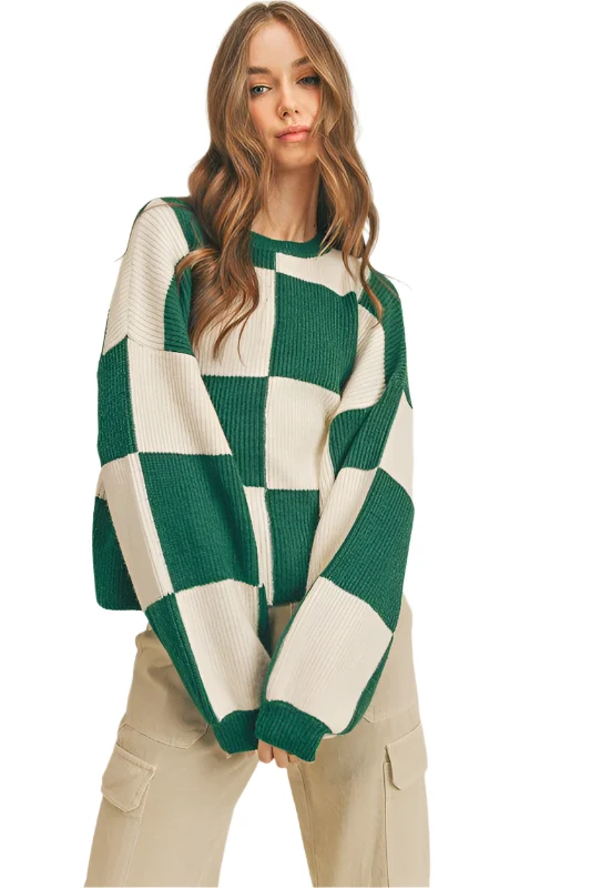 Oversized Pullover Ruitpatroon