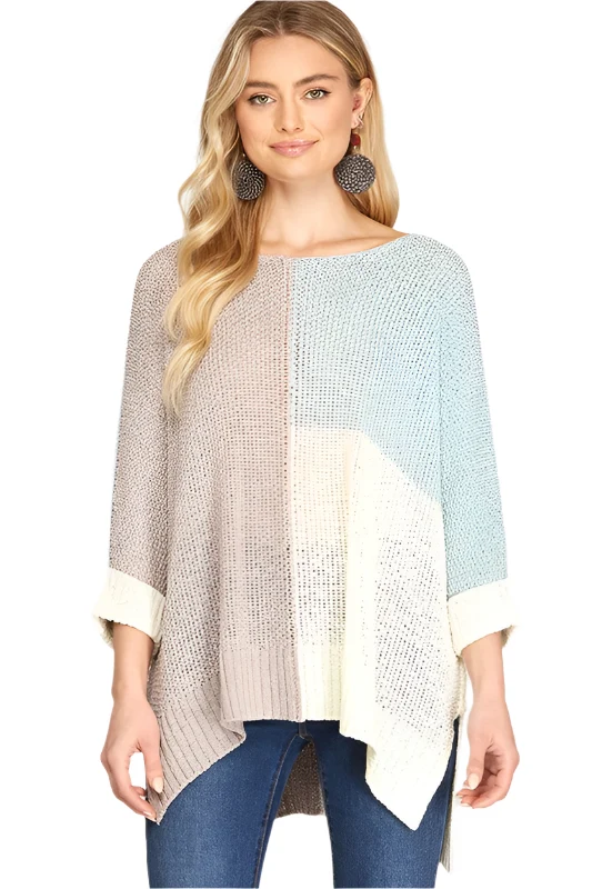 Dames Pullover Kleurblok Gebreid