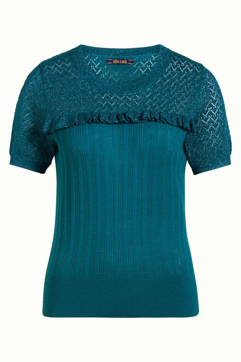 King Louie Ruffle Top Ravenna Lapis Blue