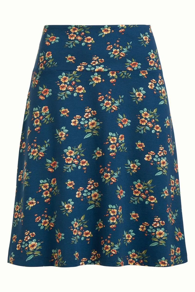 King Louie Border Skirt Lucky Tile Blue