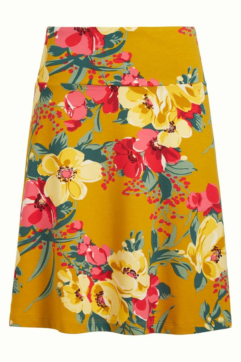 King Louie Border Skirt Lavish Spice Yellow