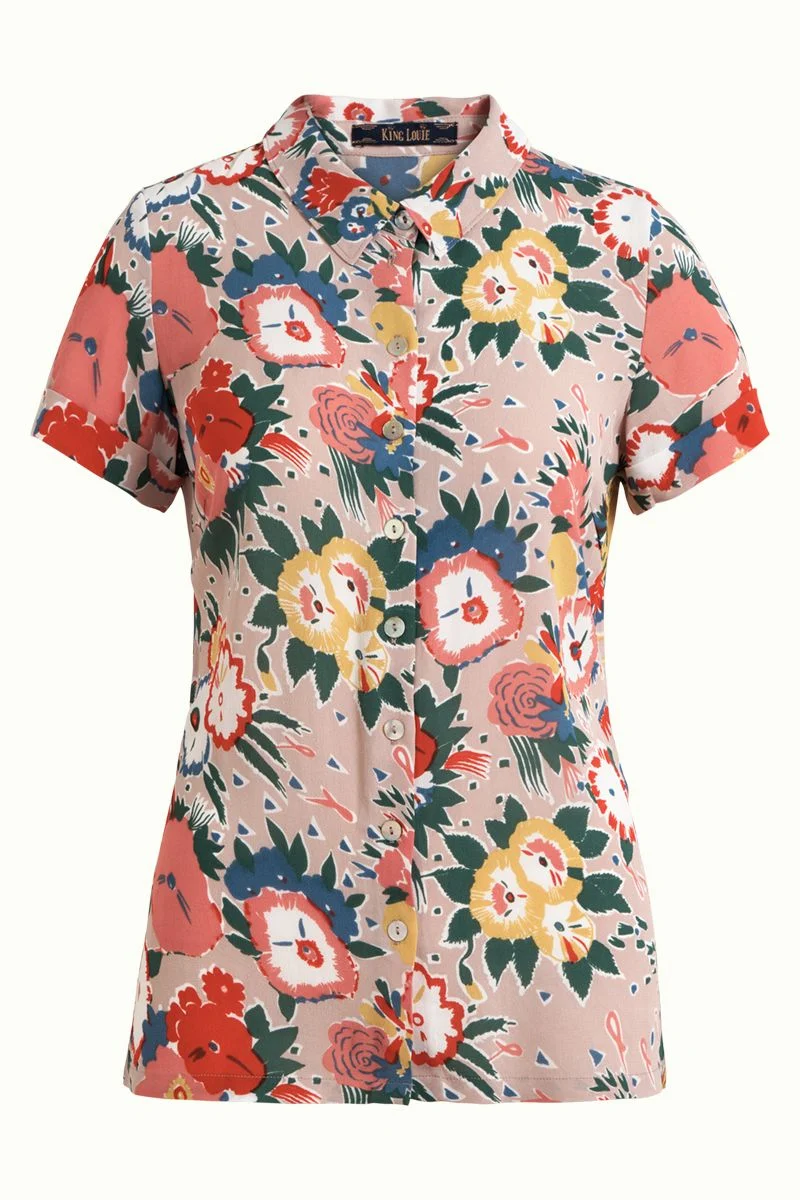 King Louie Rosie Blouse Sorrento Granny Pink