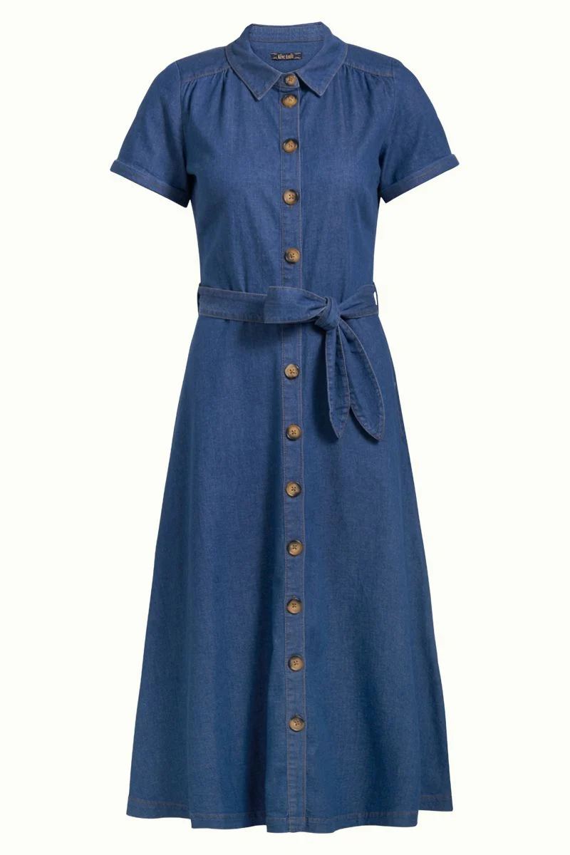 King Louie Olive Dress Chambray River Blue