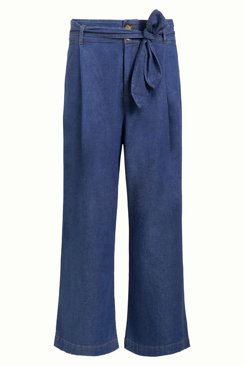 King Louie Ava Pants Chambray River Blue