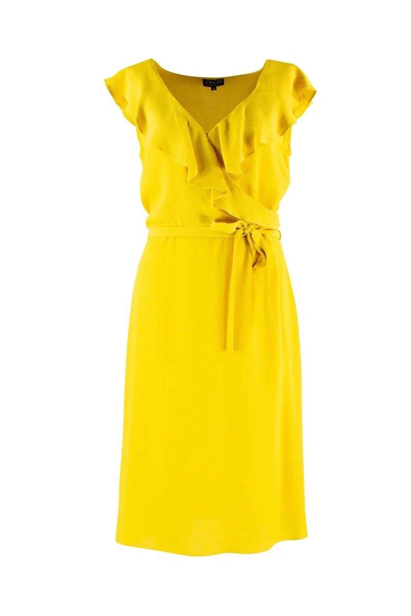 Gele Jurk Van Viscose | Zilch Cross Dress Honey