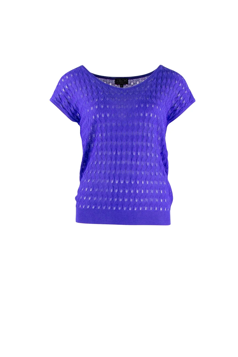 Blauwe Top Met Kapmouw | Zilch Top V-Neck Royal Blue