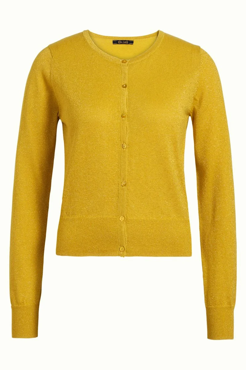 King Louie Cardi Roundneck Organic Minossa Yellow