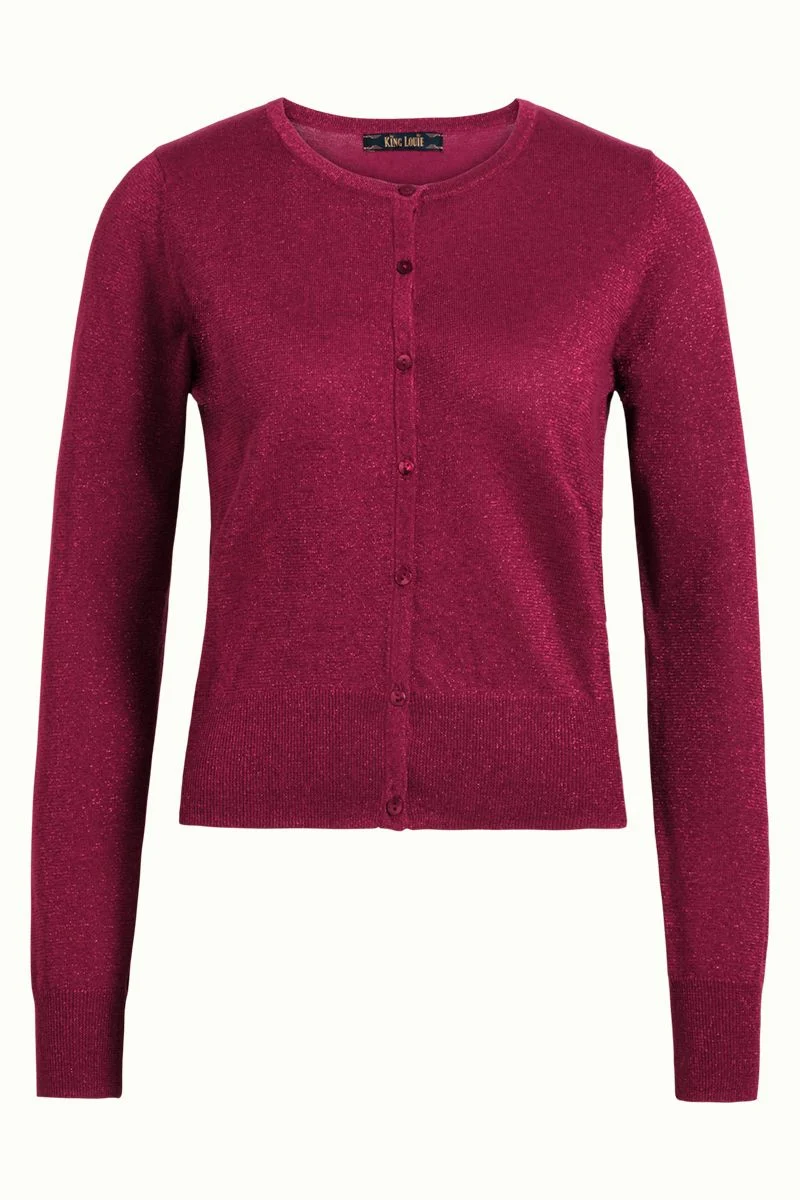King Louie Cardi Roundneck Organic Vivid Purple