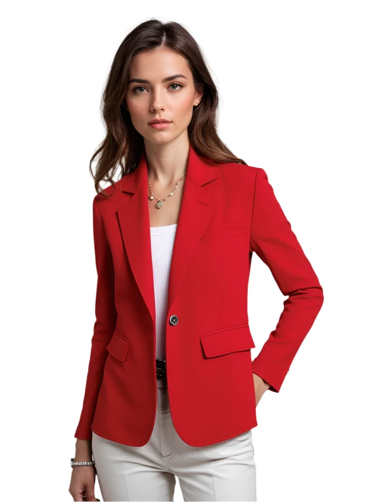 Dames Blazer Met Klepzakken Moderne Pasvorm Van Hoogwaardige Stoffen