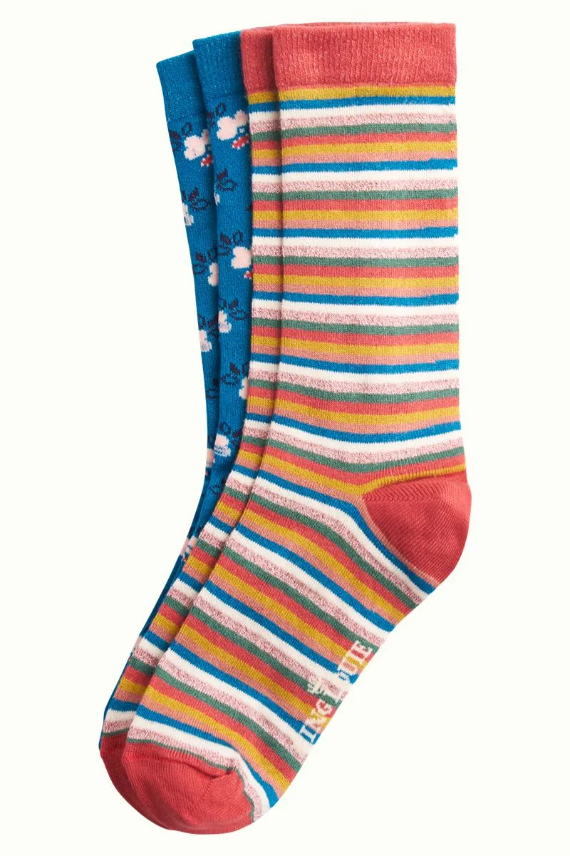 King Louie Socks 2 Pack Savannah Bay Blue