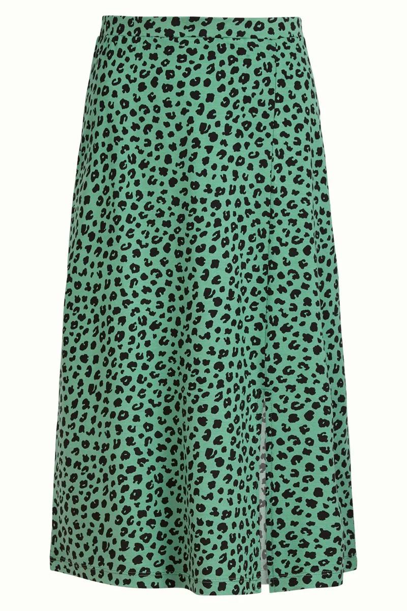 Midi rok met split | King Louie Iris skirt bobcat neptune green