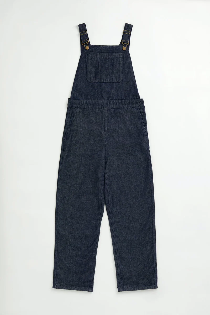 Blauwe denimlook tuinbroek | Seasalt Cornwall Metalcraft dungarees dark indigo rinse wash