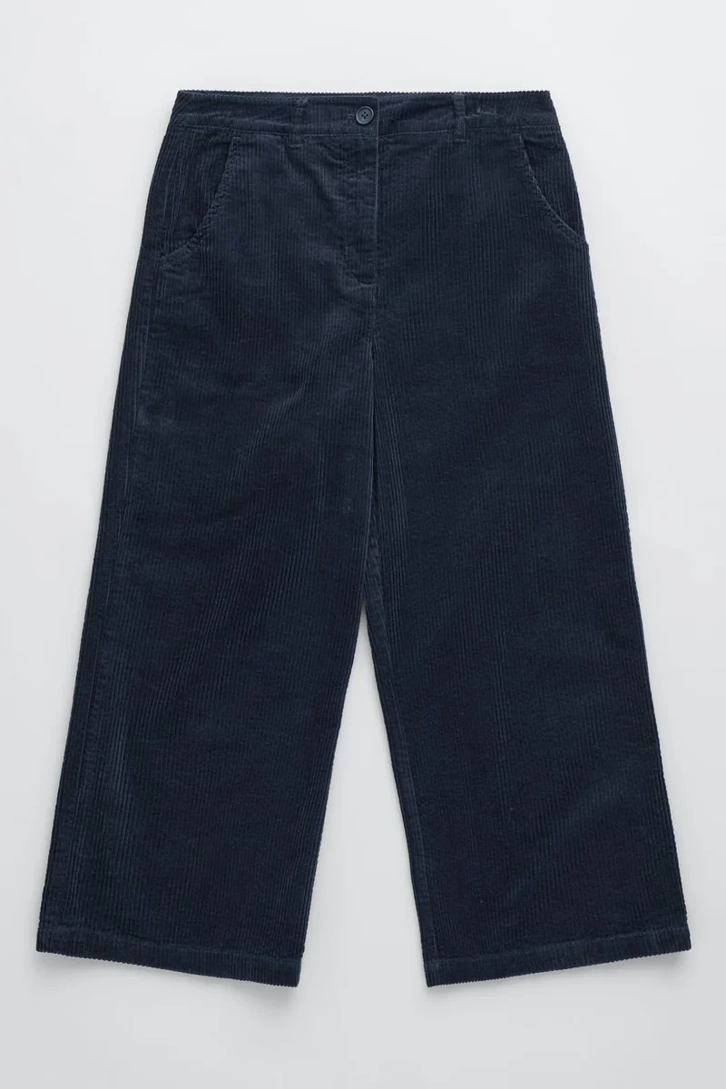 Blauwe ribstof broek | Seasalt Cornwall Asphodel trouser dark night