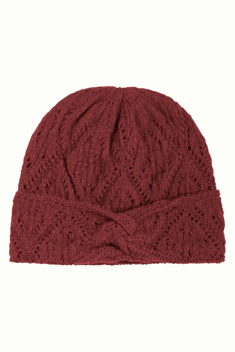 Bruine muts met twist | King louie hat nola sandelwood brown