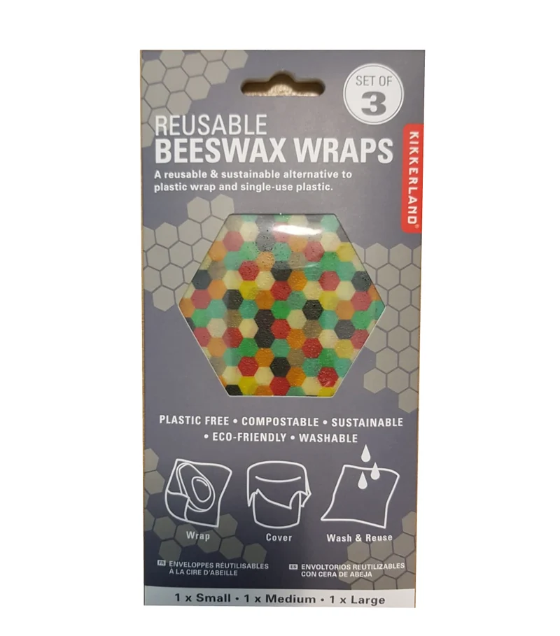 Kikkerland reusable beeswax wraps multicolour