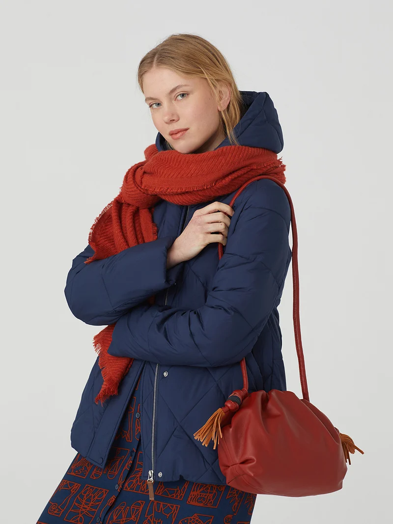 Sjaal met gerafelde zoom | Nice Things frayed terminations scarf rust