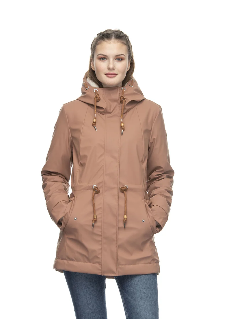 Veganistische waterdichte jas | Ragwear jacket monadis rainy mocca